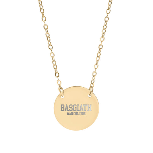 Basgiath War College Engraved Oval Necklace Jewelry