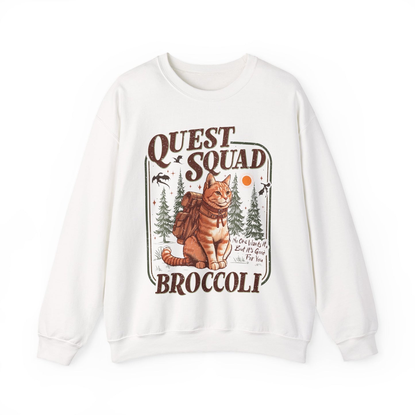 Quest Squad Broccoli Cat Sweatshirt