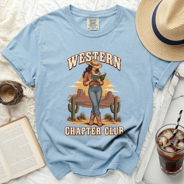 Western Chapter Club Tee in Chambray