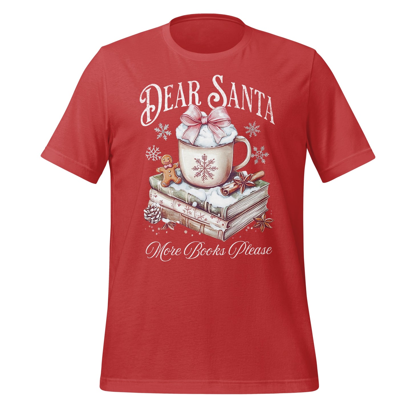 Dear Santa More Books Please Festive Graphic Tee