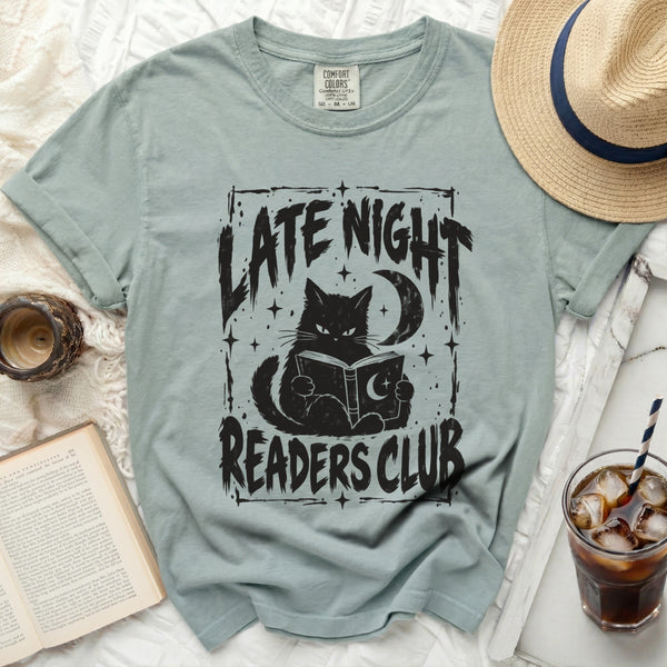 Late Night Readers Tee in Bay
