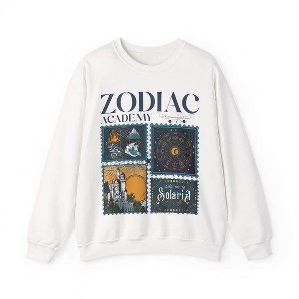 Zodiac Academy - Solaria Stamps Sweatshirt in White
