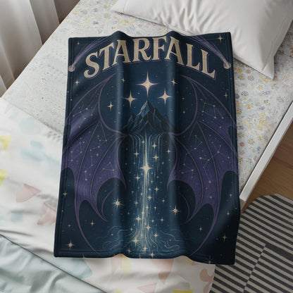 Starfall Design with Dragon and Stars Throw Blanket