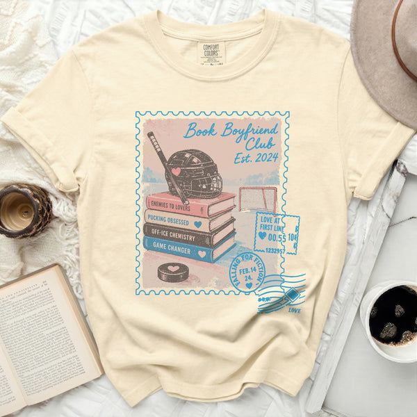 Book Boyfriend Club Hockey Tee in Ivory