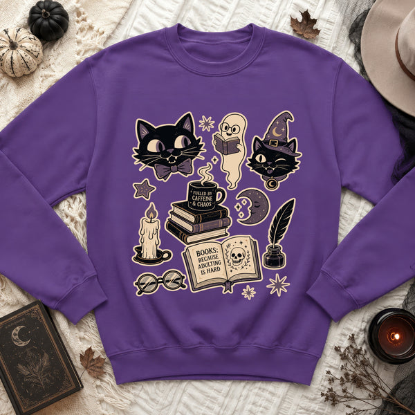 Witchy Reads Sweatshirt in Purple