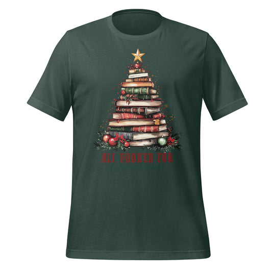 All Booked For Christmas Tree Shirt