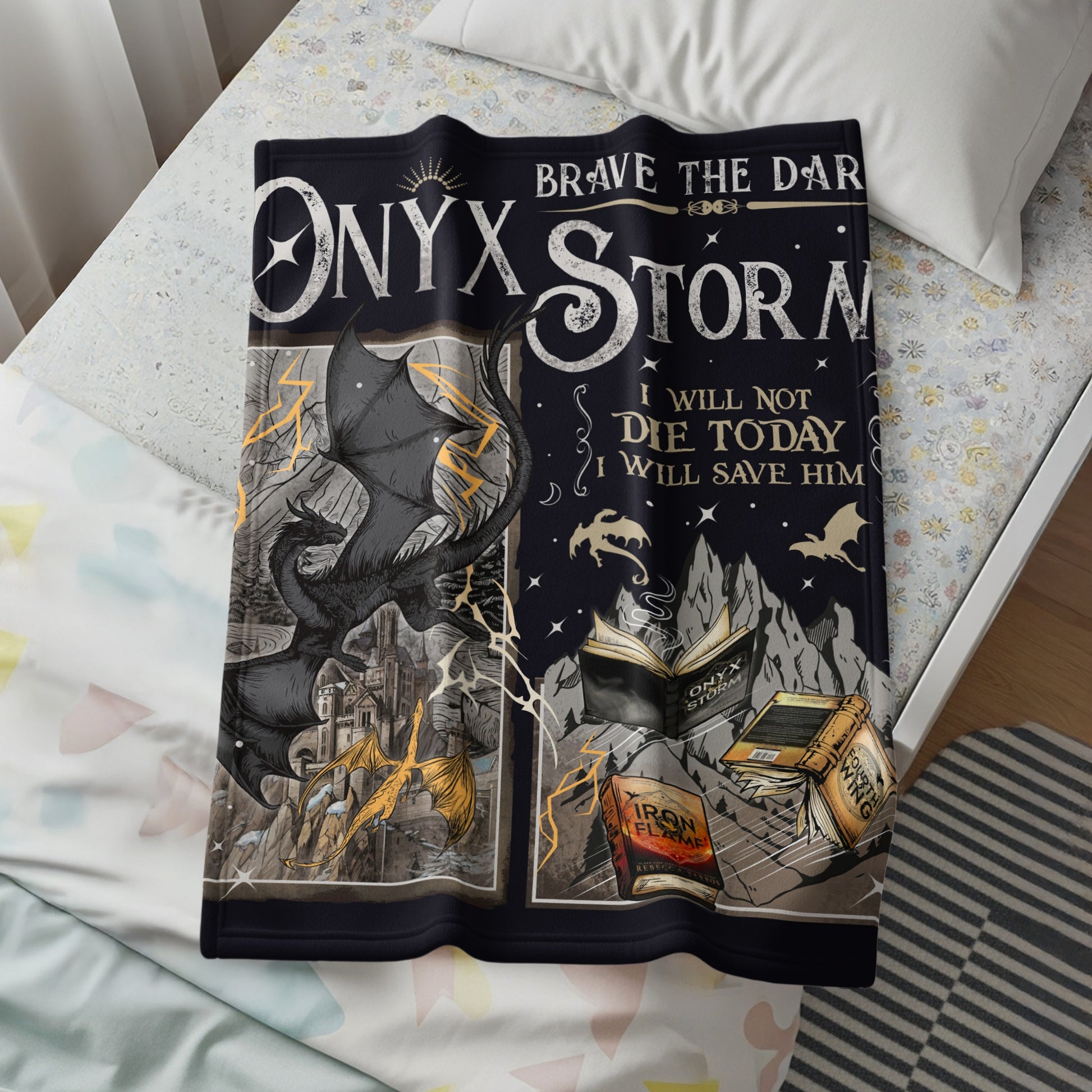 Brave The Onyx Storm I Will Not Die Today blanket