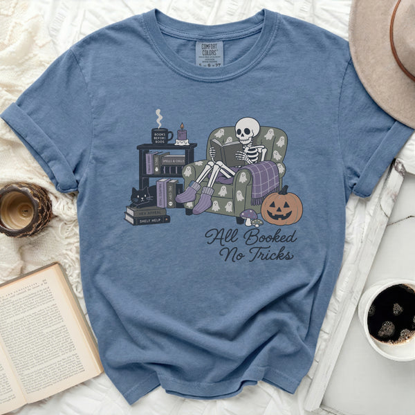 Booked No Tricks Tee in Blue Jean