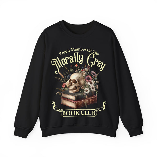 Morally Grey Book Club Sweatshirt in Black