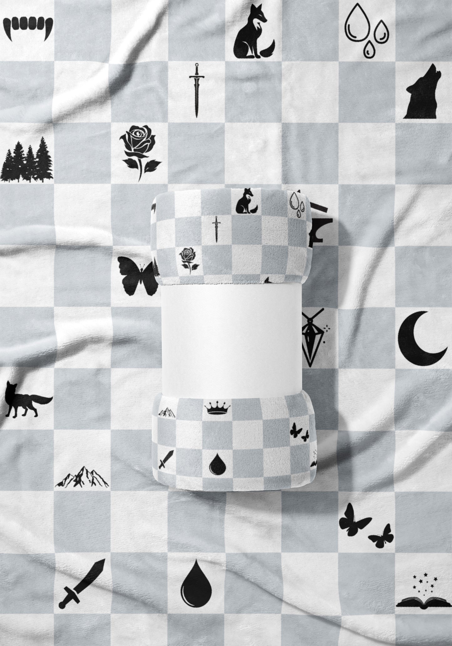 Medieval Inspired Checkerboard Design Blanket