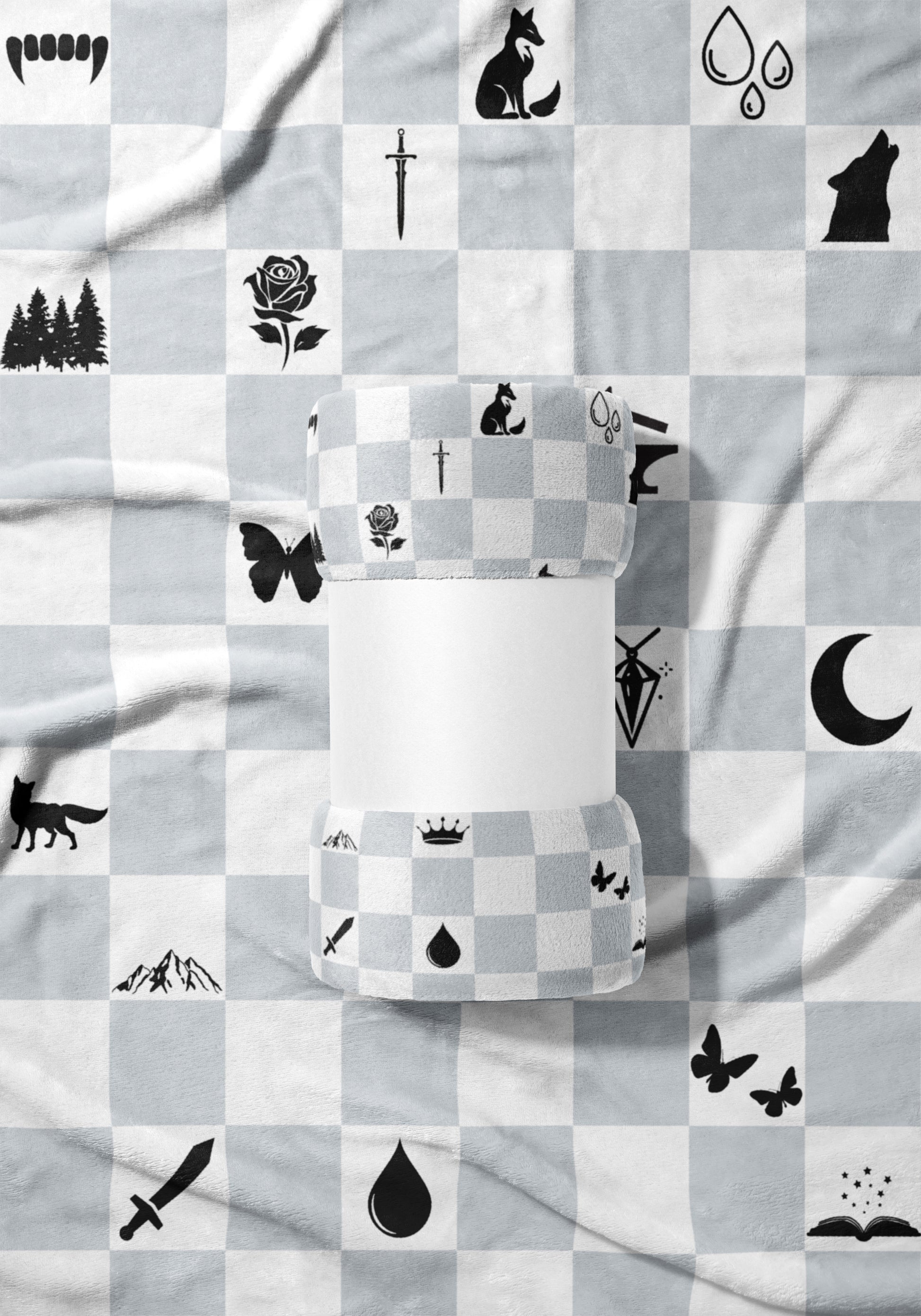 Medieval Inspired Checkerboard Design Blanket