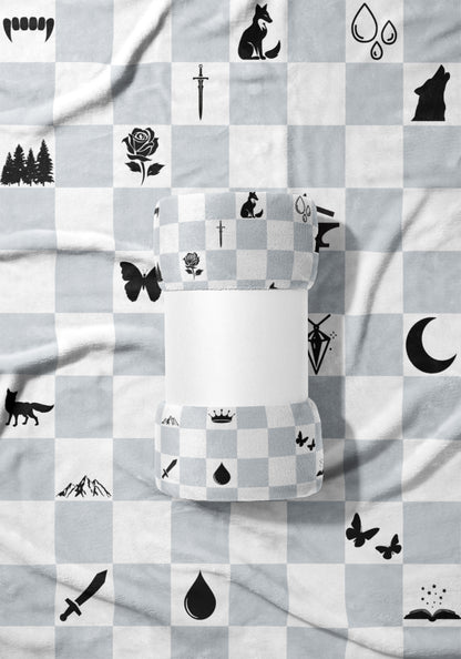 Medieval Inspired Checkerboard Design Blanket