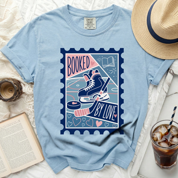 Booked by Love Hockey Fan Tee in Chambray