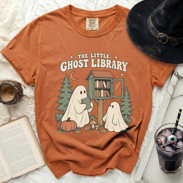 Little Ghost Library Tee in Yam