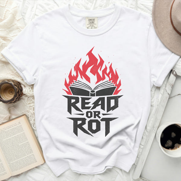 Read or Rot Tee in White
