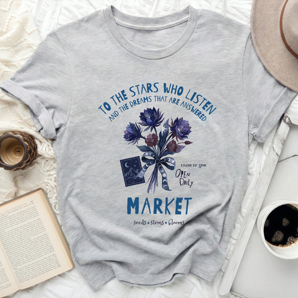 Velaris Flower Market Tee in Athletic Heather