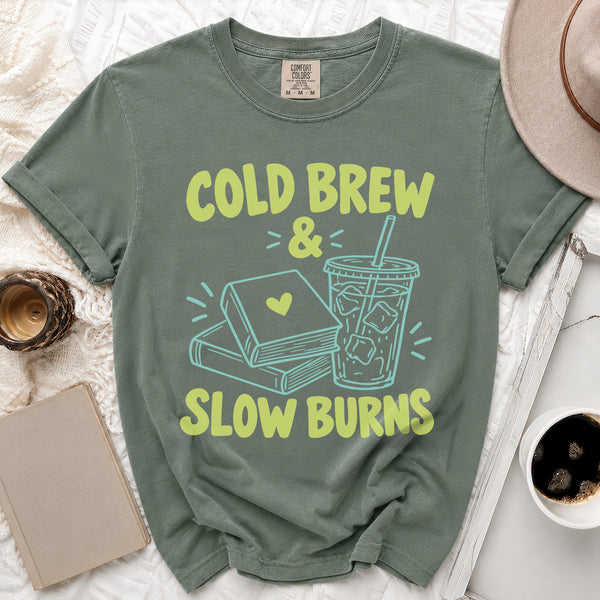 Cold Brew Slow Burns Tee in Moss
