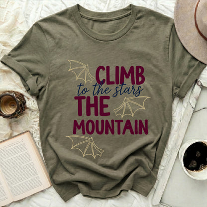 CLIMB to the stars THE MOUNTAIN product type
Climb
Stars
Mountain
Dragon Wings
Inspirational
Adventure
Celestial
Fantasy
Graphic Tee
TShirt
Apparel
Clothing
Olive Green
Maroon
Dark Blue
Beige Print
Motivational
Unique Design
Nature Inspired
Outdoors