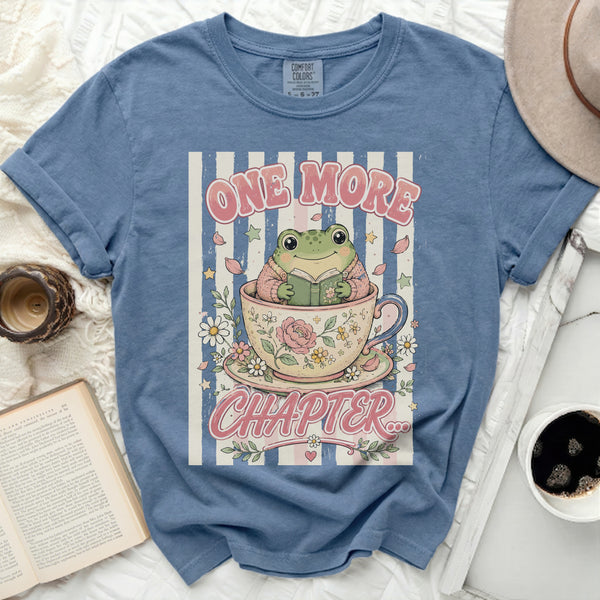 One More Chapter Frog Tee in Blue Jean