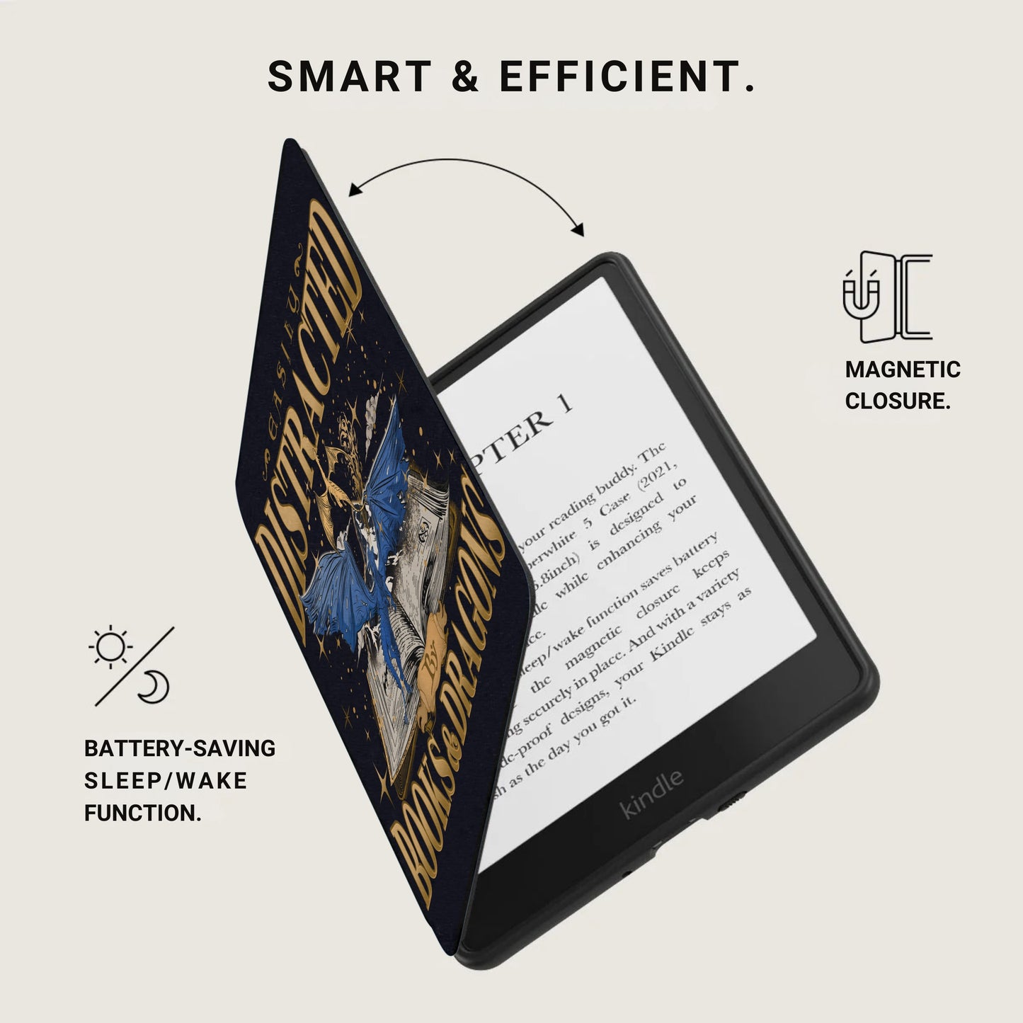 DISTRACTED BY BOOKS & DRAGONS MAGNETIC COVER product type