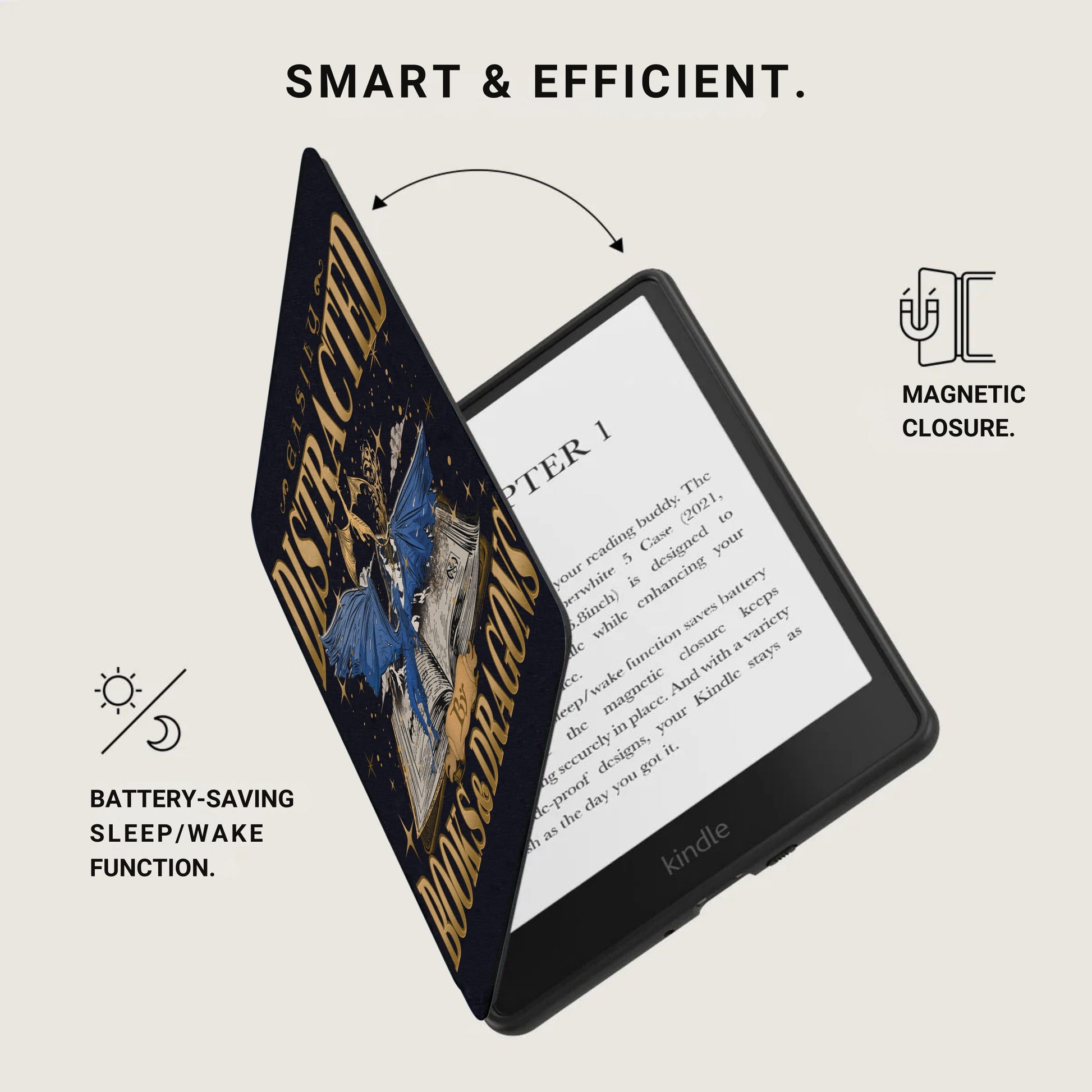 DISTRACTED BY BOOKS & DRAGONS MAGNETIC COVER product type
