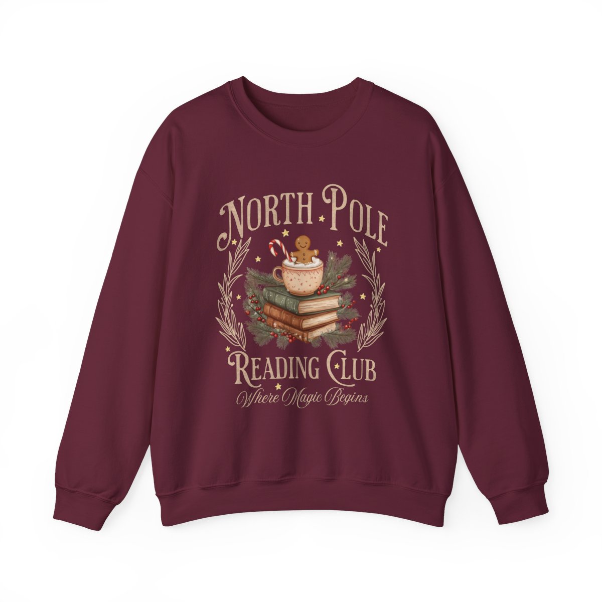North Pole Reading Club Cozy Sweatshirt Design