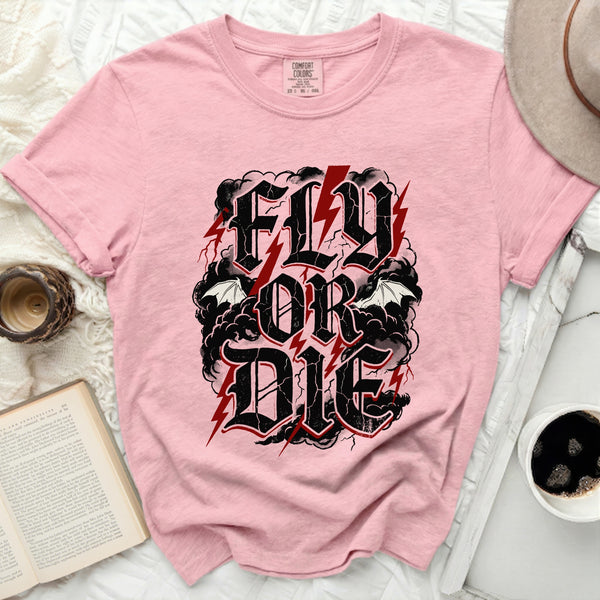 Fourth Wing Fly or Die Tee in Blossom