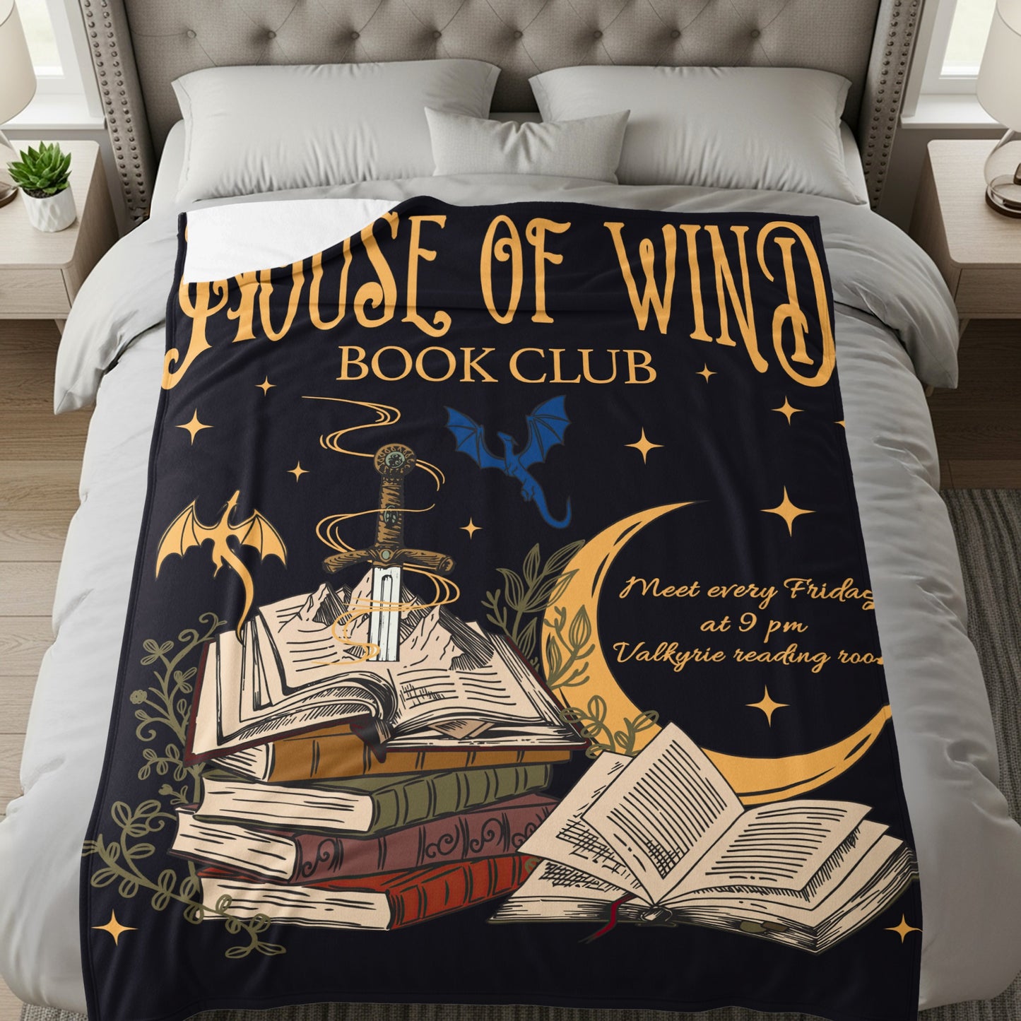 House of Wind Book Club Graphic Blanket