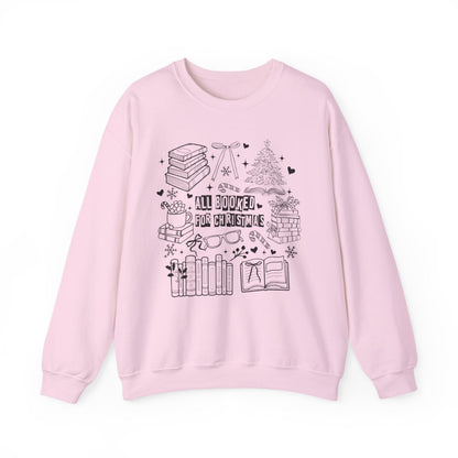 All Booked for Christmas Festive Sweatshirt Apparel