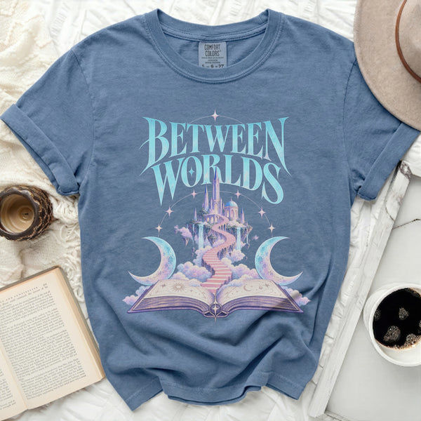 Between Worlds Tee in Blue Jean