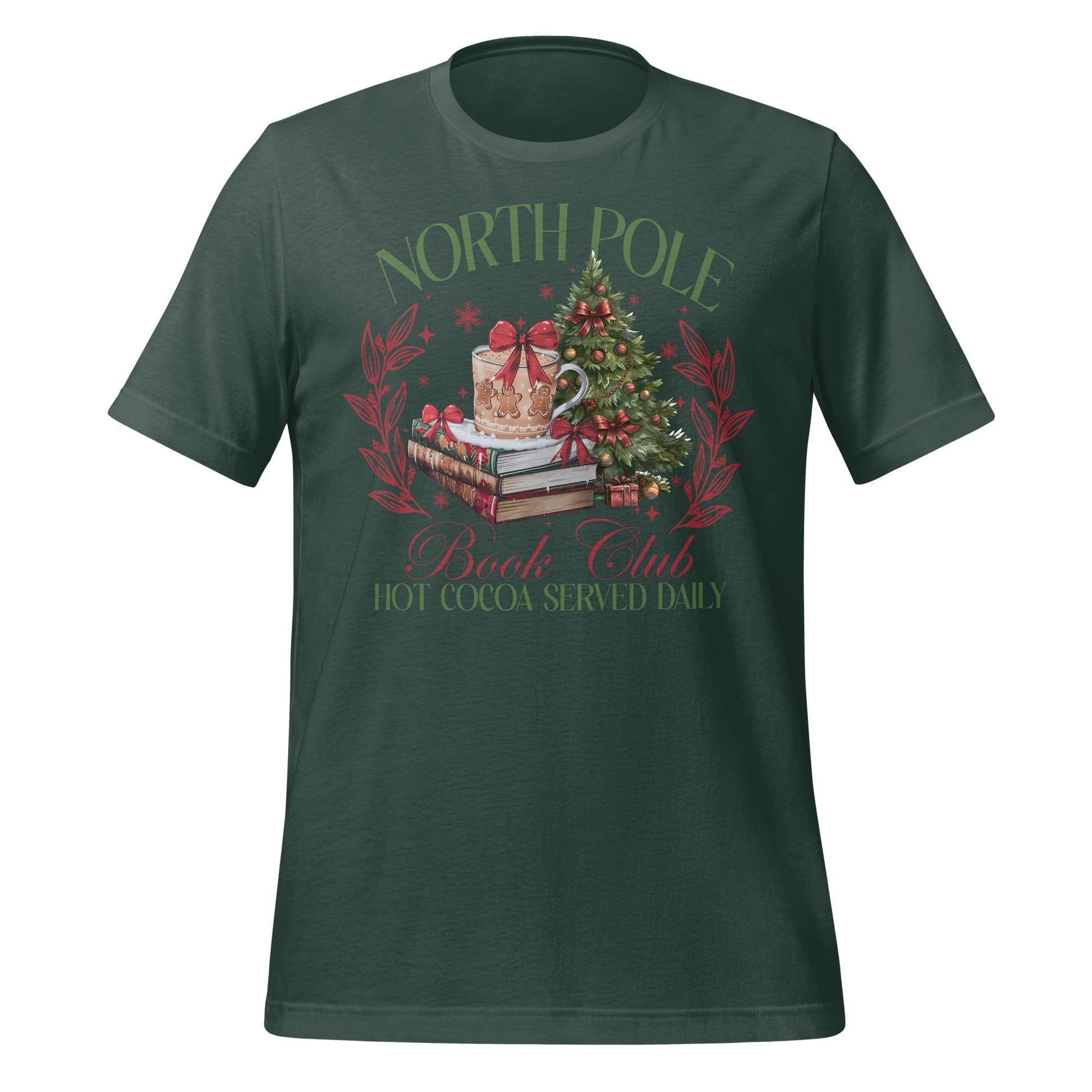 North Pole Book Club Hot Cocoa Served Daily T-Shirt