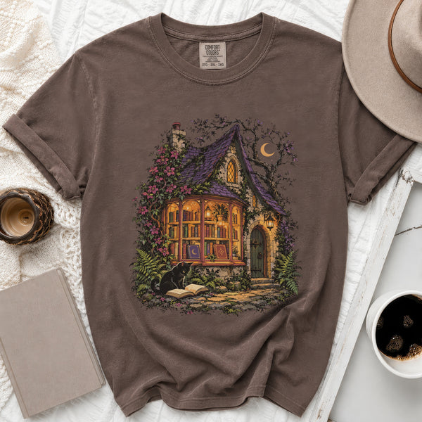 Midnight Bookshop Tee in Espresso