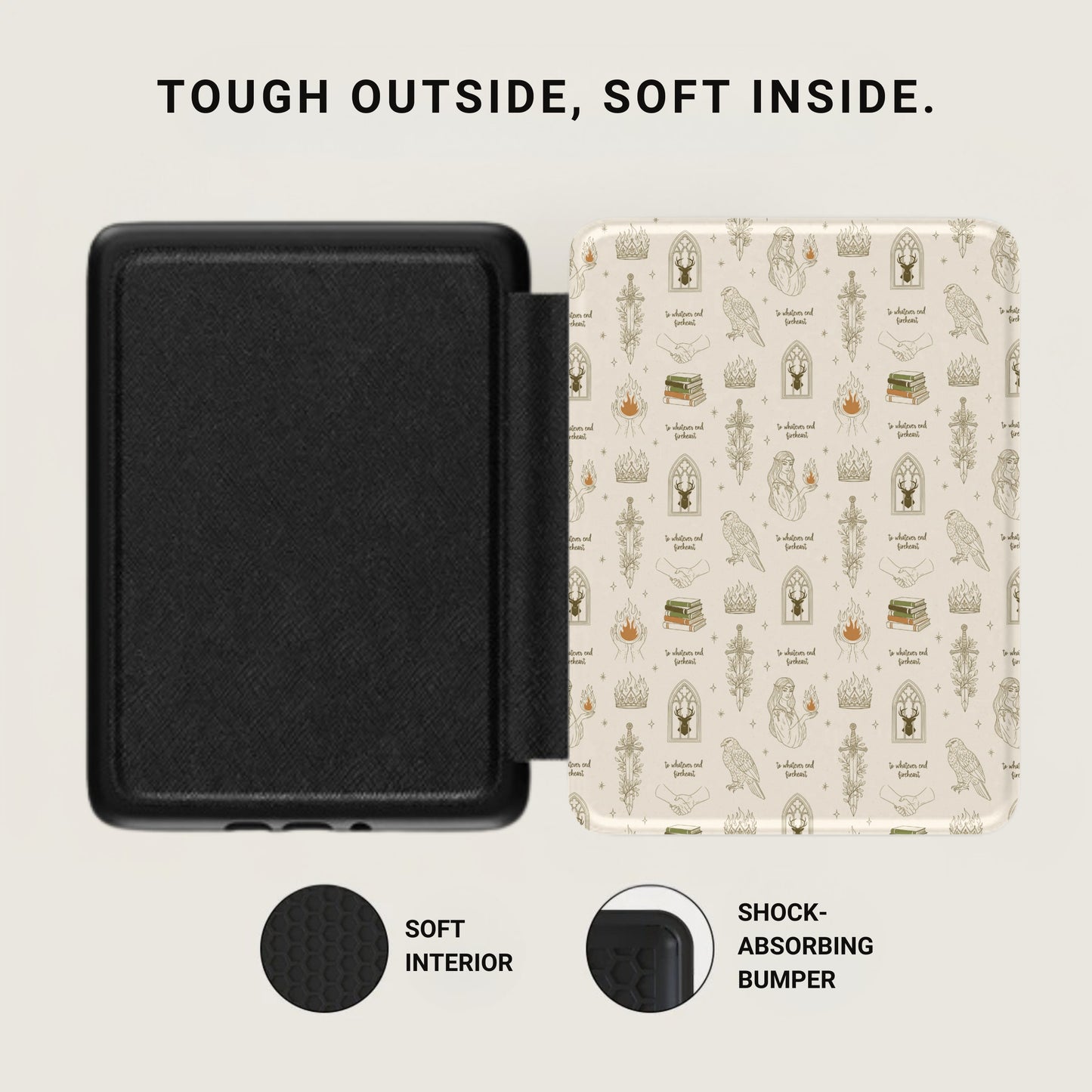 Tough Outside Soft Inside Fireheart Pattern Case product type