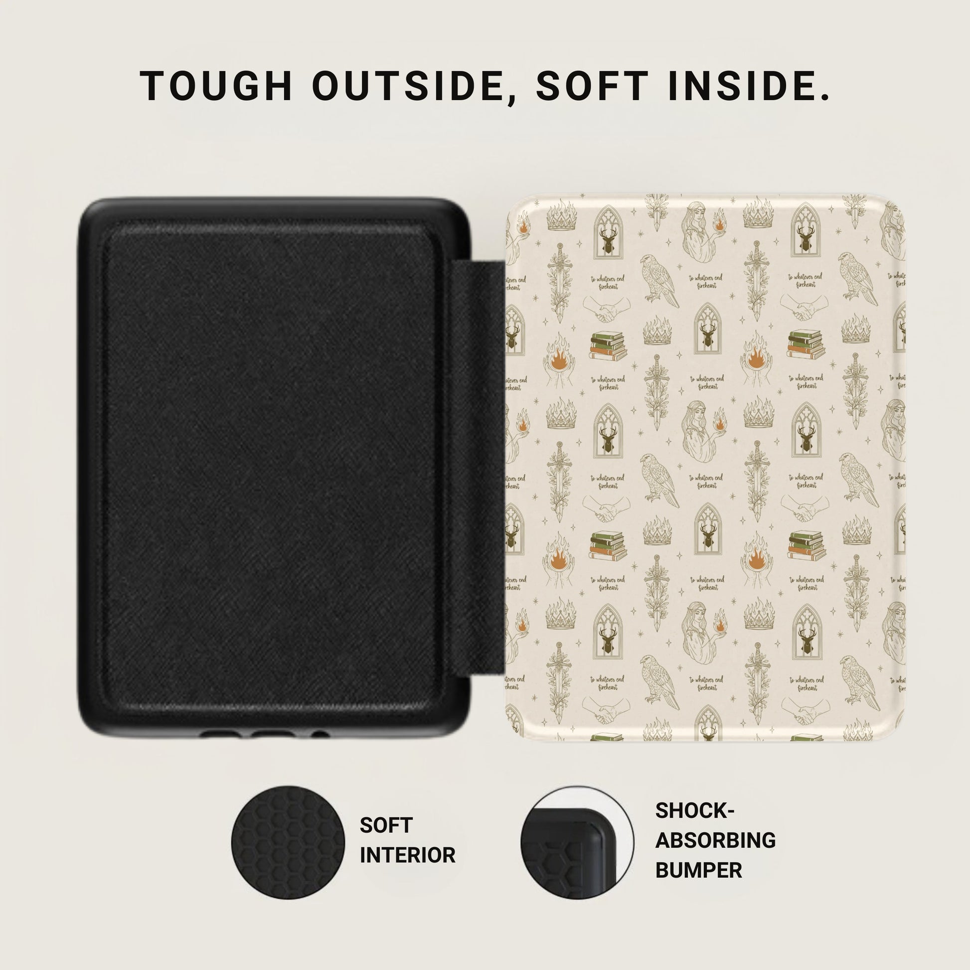 Tough Outside Soft Inside Fireheart Pattern Case product type