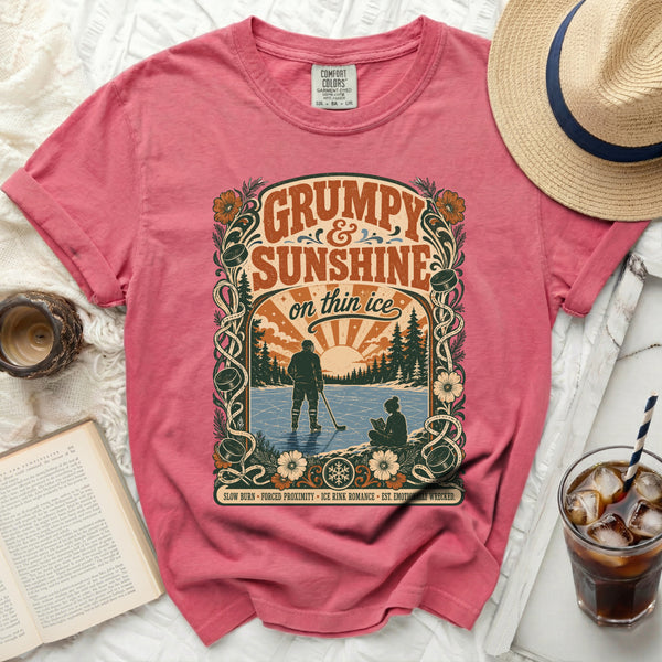 Grumpy & Sunshine Thin Ice Romance Tee in Crunchberry