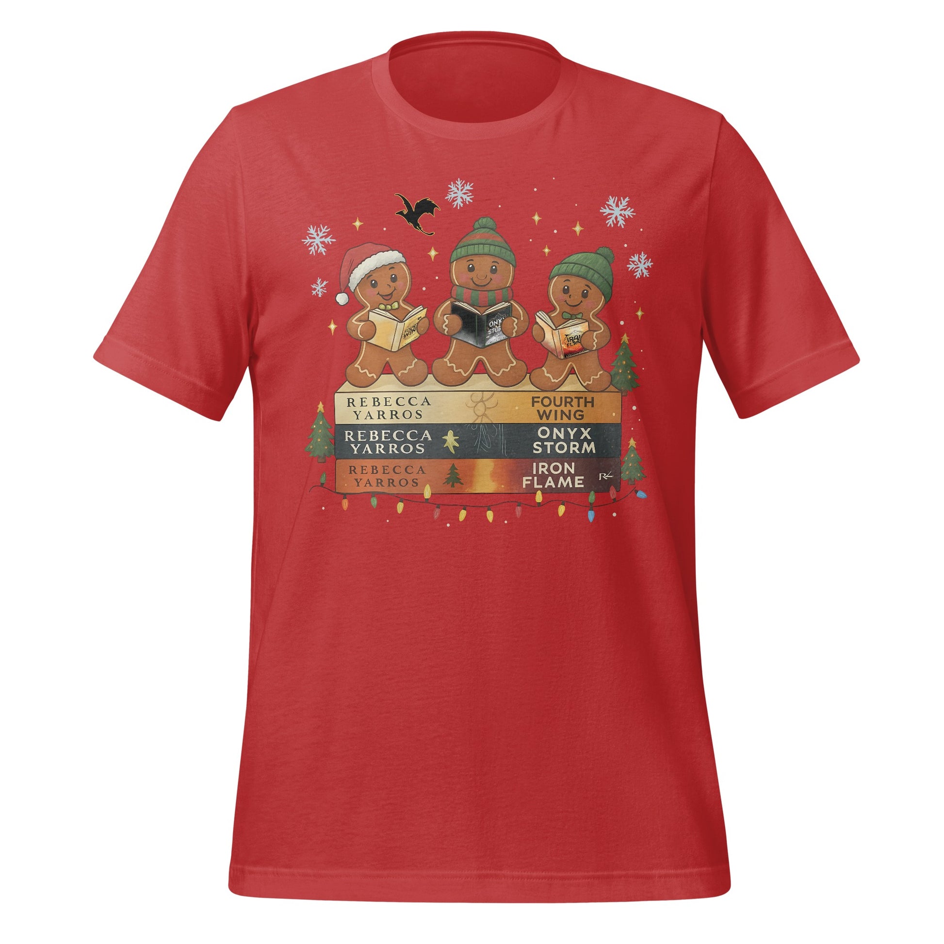 Cute Gingerbread Character Reading Christmas Shirt