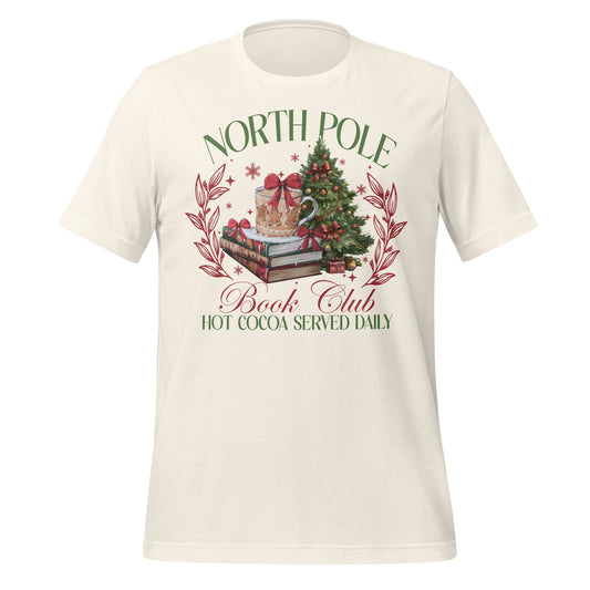 North Pole Book Club Hot Cocoa Served Daily T-Shirt
