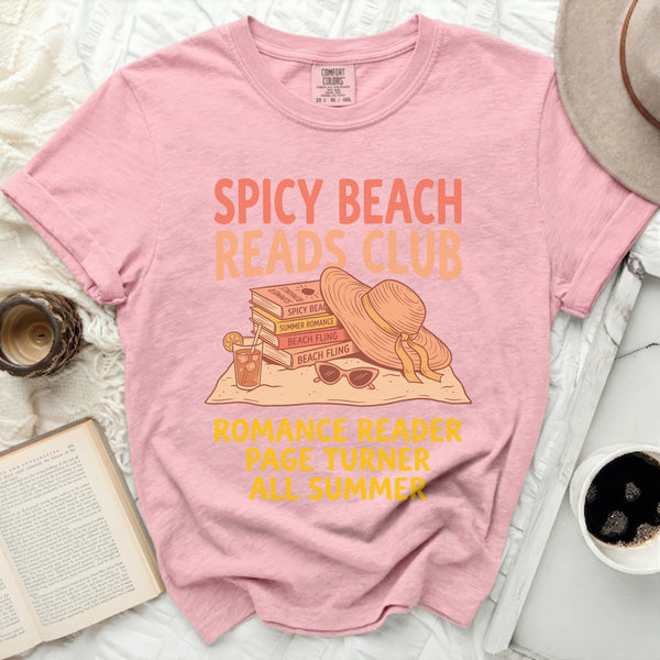 Spicy Beach Reads Club Summer Tee in Blossom