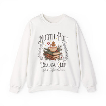 North Pole Reading Club Sweatshirt for all book lovers