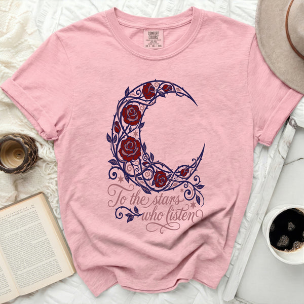 Midnight Rose Moon Tee in Blossom