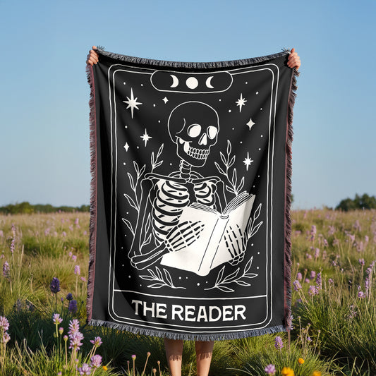 Skeleton Tarot Reading Blanket
