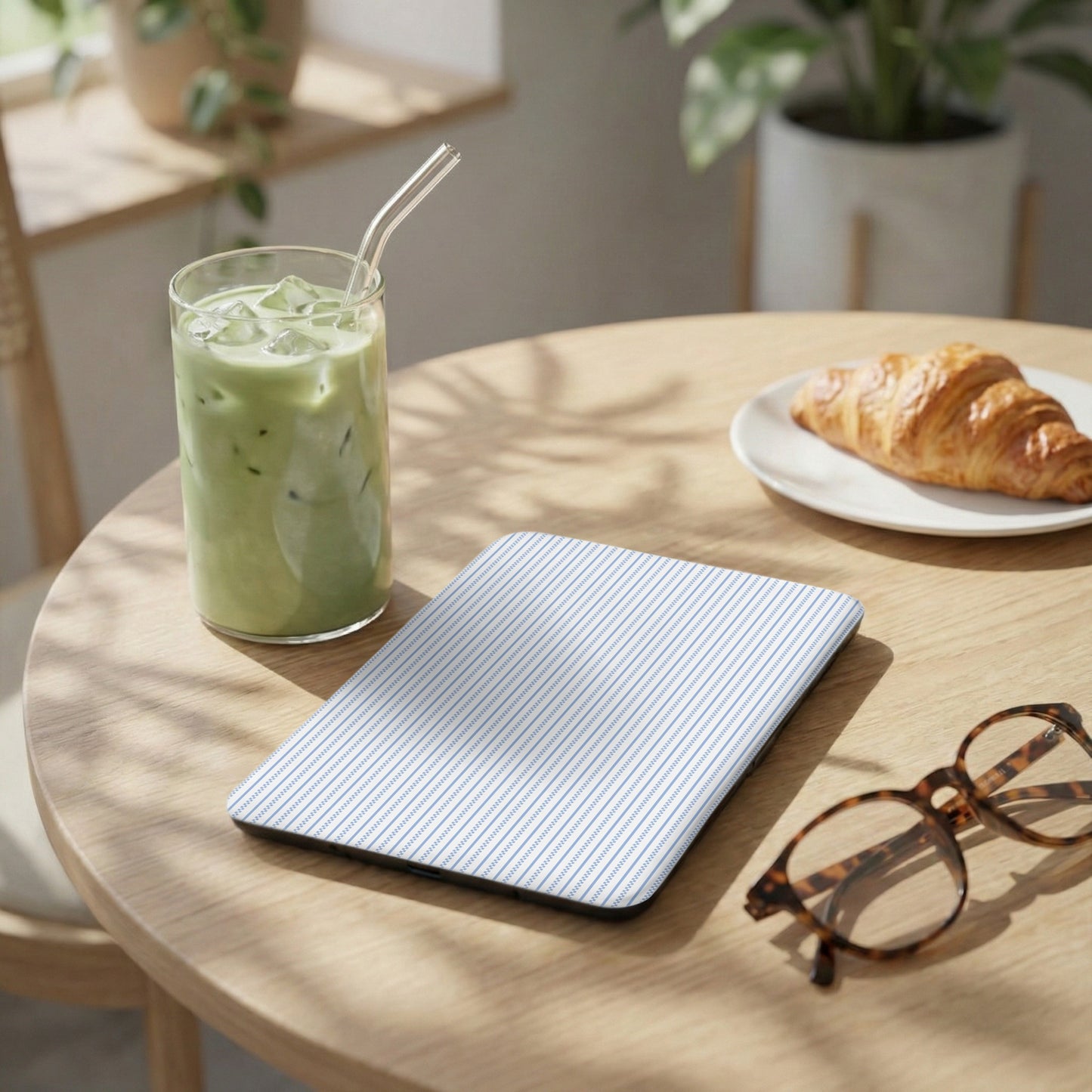 Striped Design Electronic Device Cover with Glasses