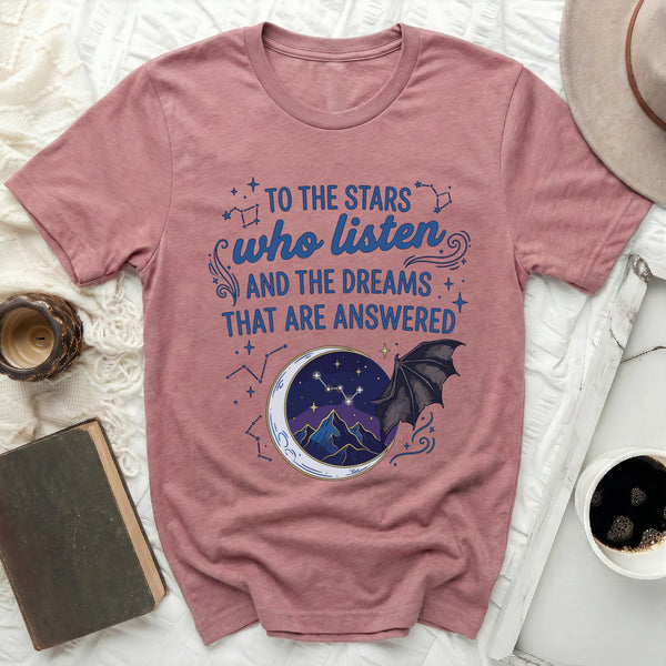 Starfall Dreams Graphic Tee in Heather Mauve