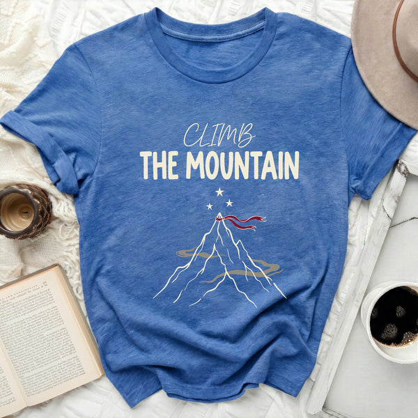 Velaris Ribbon Peak Tee in Heather True Royal