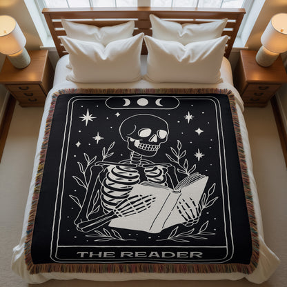 Skeleton Tarot Reading Blanket