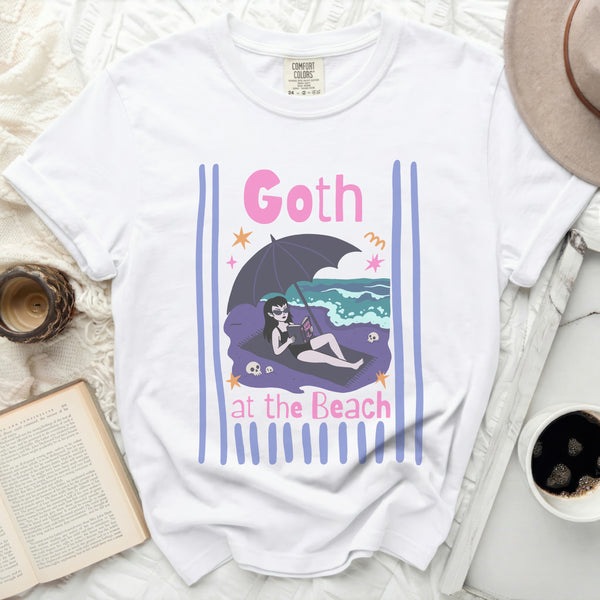 Goth at the Beach Tee in White