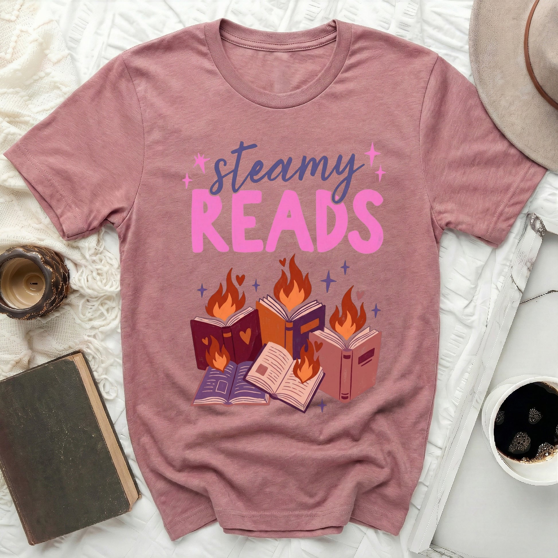 Steamy Reads Burning Books Graphic T-shirt product type
Steamy Reads
Book Lover
Reading Shirt
Bookworm Gift
Graphic Tee
Literary Shirt
Romance Reader
Bookish Apparel
Book Club
Reading Enthusiast
Flame Books
Trendy Book Tee
Gift For Reader
Bookworm Fashion
Cozy Reading
Reader Life
Book Merch
Novel Fan
Aesthetic Shirt
Casual Tee