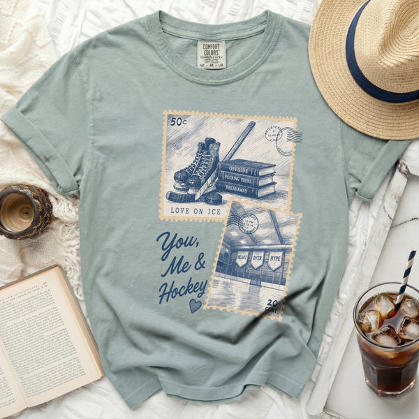 You, Me & Hockey Nostalgic Tee in Bay