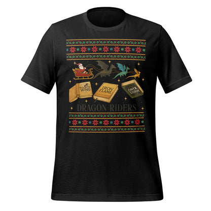 Festive Dragon Riders T-Shirt with Unique Design