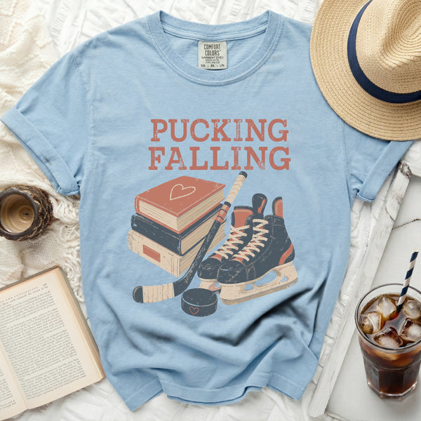 Pucking Falling Tee in Chambray